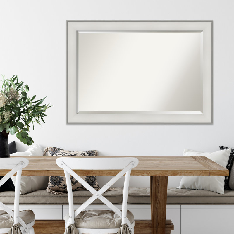 Dyana Flat Wall Mirror, 29" x 41", White