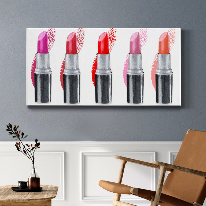 Rouge à lèvres - impression sur toile tendue, H 24 po x l 12 po x P 1 po