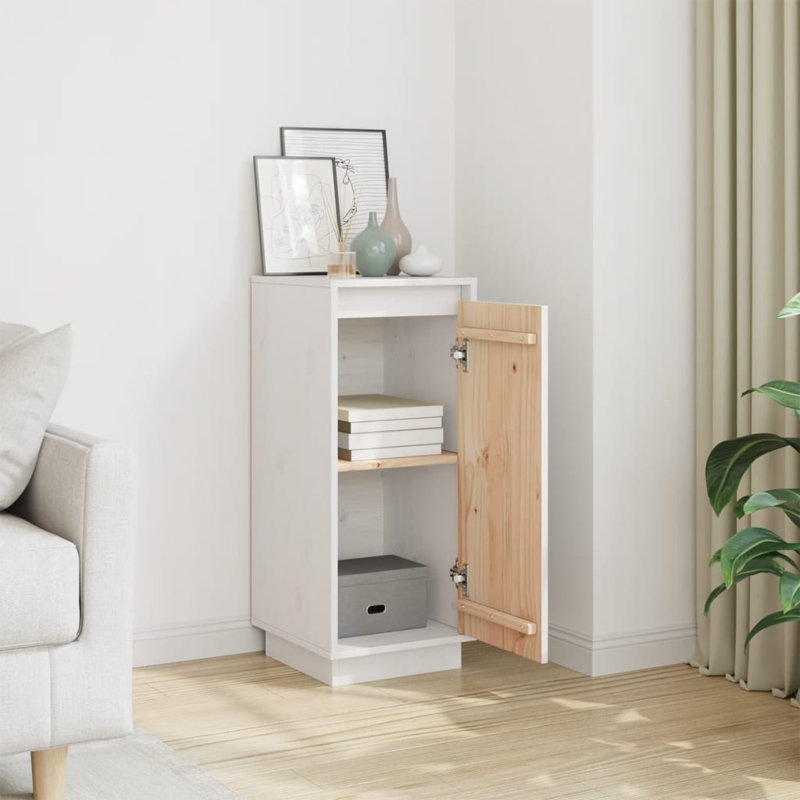Gracilyn 31.5cm Solid Wood Sideboard, White