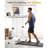 Small Standing Desk Adjustable Height, Mobile Stand Up Desk with Wheels, 32 Inch Portable Rolling Desks for Walking Pad Treadmill White