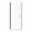 Porte de douche circulaire semi-sans cadre l 30 po x H 72 po avec verre trempé de 1 po d'épaisseur (6 mm)-123404377