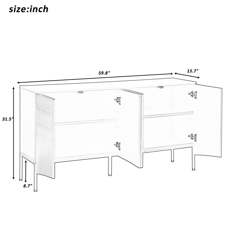 Console de 60 po pour le couloir, Marine