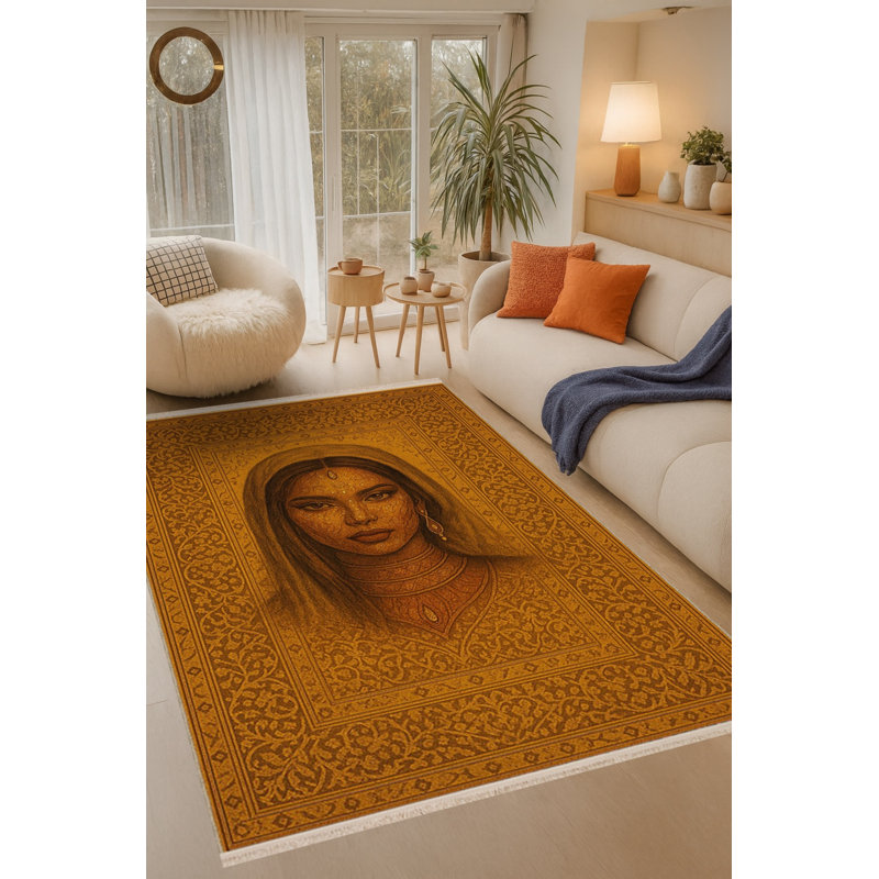 Tapis brun tissé Mosso, 2'6" x 4'11"