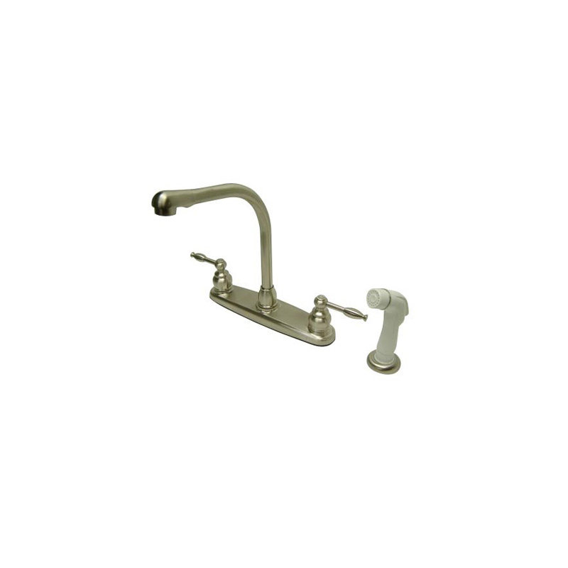 Distributeur d’eau chaud & froid avec jet latéral Denver, Nickel satiné