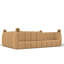 Lit double rembourré pour enfant pleine grandeur avec design Montessori, rails de sécurité complets, cadre de lit pour enfant bas, mobilier de chambre à coucher, naturel-129752843-129752846