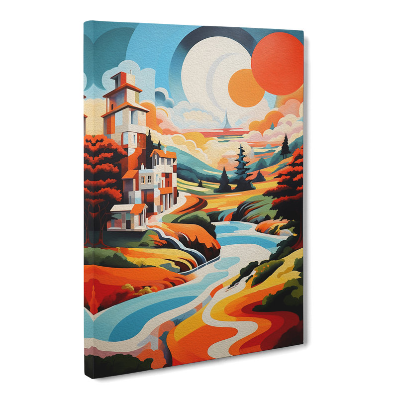 Landscape Constructivism - No Frame Art Prints - Wrapped Canvas
