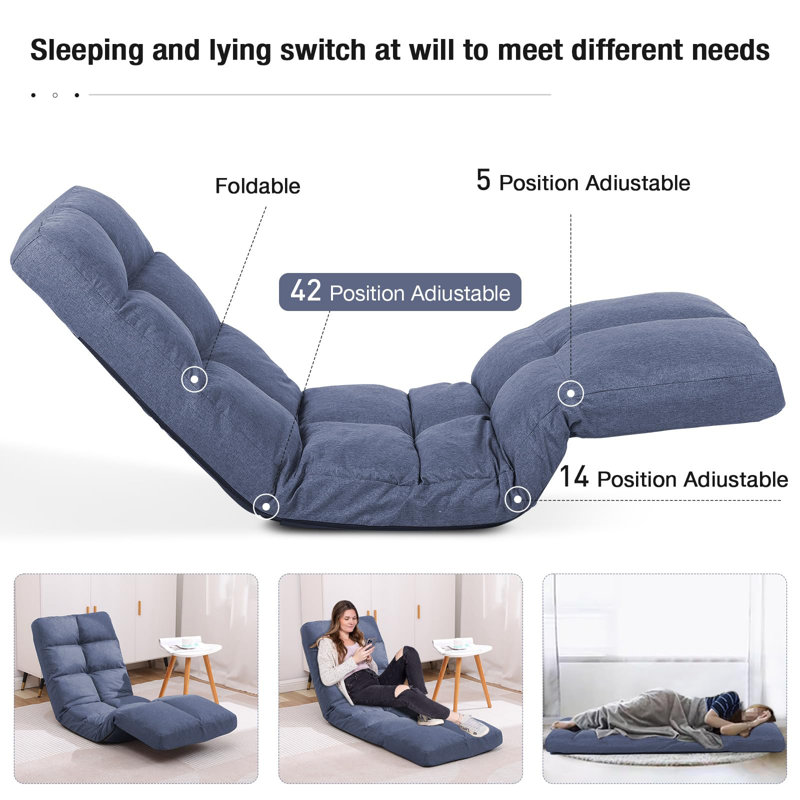 Fauteuil inclinable Cahir avec 14 chaises réglables, Bleu