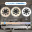24'' Modern LED Ceiling Fan with Light, Dimmable, Crystal Design, Invisible Blades, Remote & APP Control, Adjustable Colour Temp, Quiet Fan for Bedroom Living Room