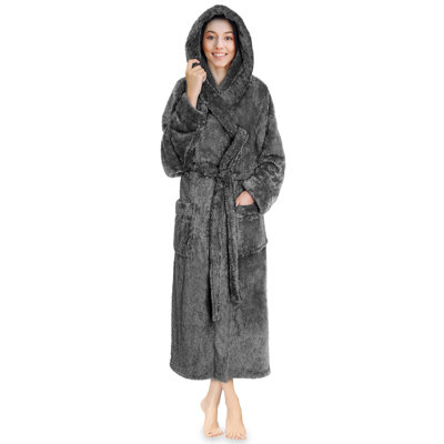 Peignoir 100% molletonné en microfibre de polyester de qualité supérieure avec poches et capuche