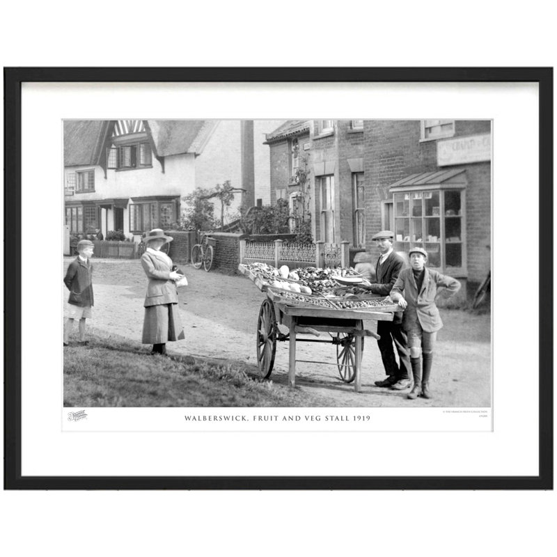 Walberswick, Fruit And Veg Stall 1919 by Francis Frith - Single Picture Frame Print, 40cm H x 50cm W x 2.3cm D