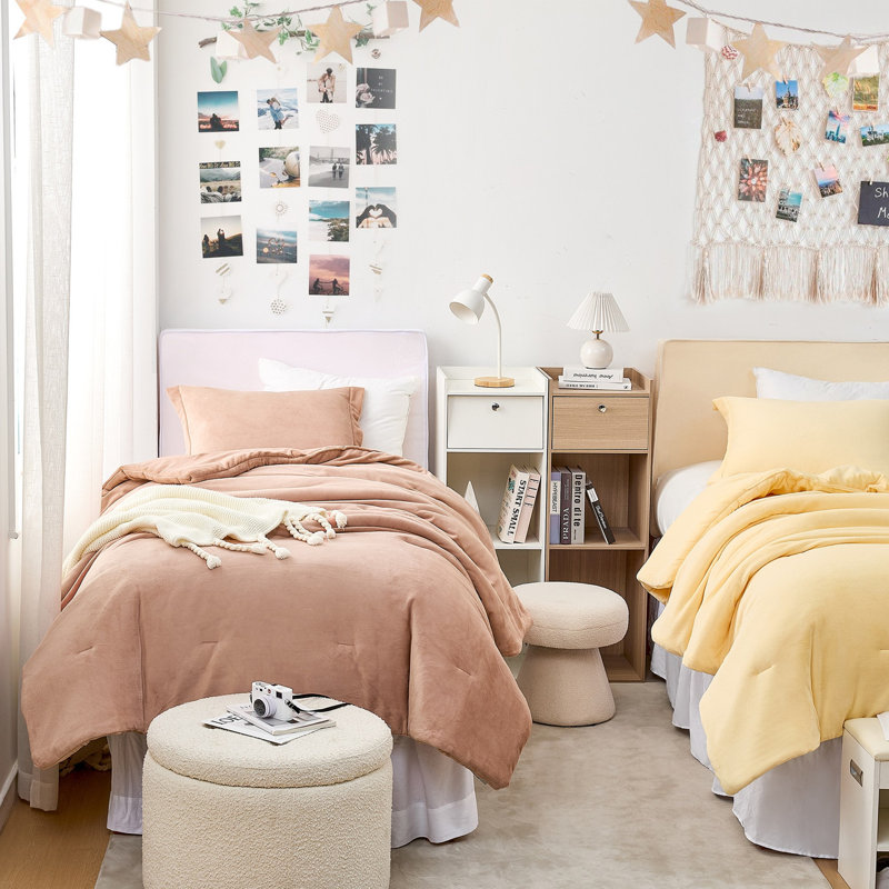 Softer Than Soft - Coma Inducer Oversized Comforter Set - Cream, Twin Extra Long Comforter + 1 Standard Pillow Sham, Brown