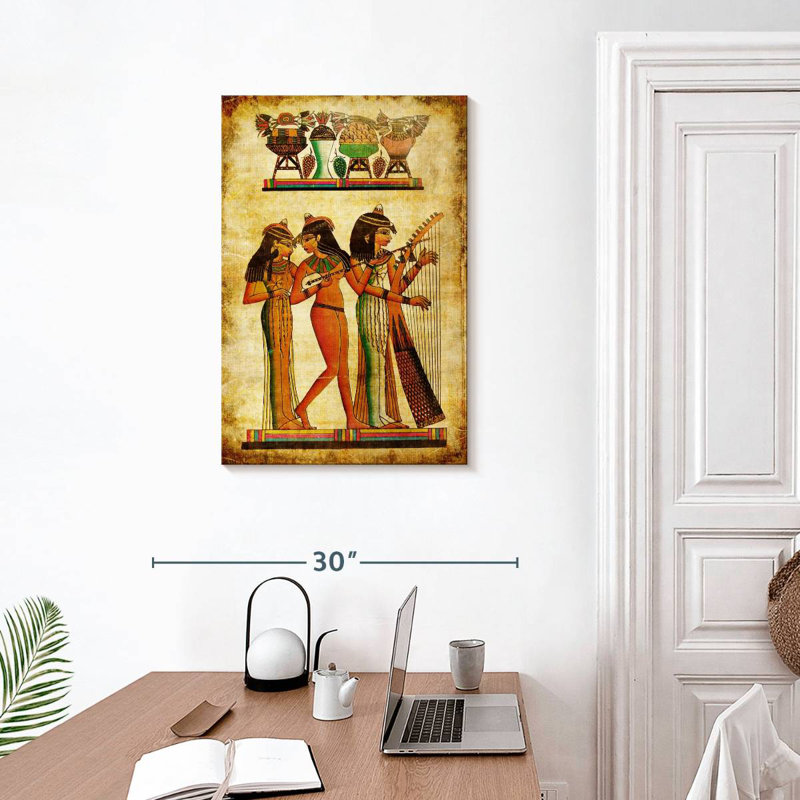 Leisha Ancient Egypt Musicians, 30" H x 20" W