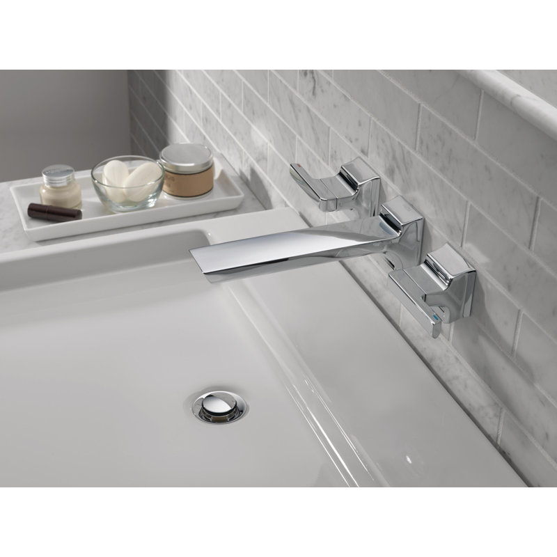 Pivotal Wall Mounted Bathroom Faucet and DIAMOND™ Seal Technology, Chrome