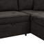 Canapé modulaire réversible en L de 104,5 po à 3 places, canapé-lit escamotable avec méridienne de rangement et 2 tabourets de mobilier de salon, gris anthracite