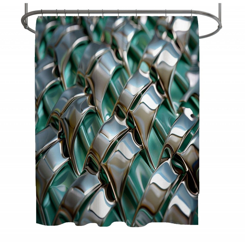 Delenia Abstract Shower Curtain, 73"H x 70"W