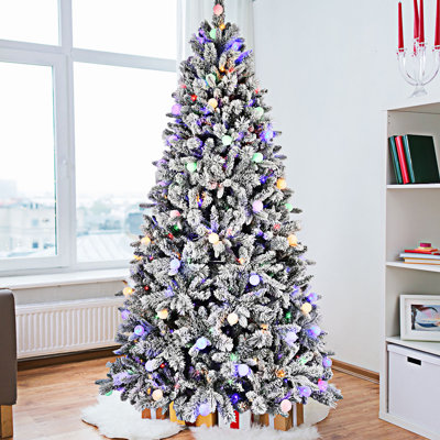 Arbre de Noël PE + PVC flocé