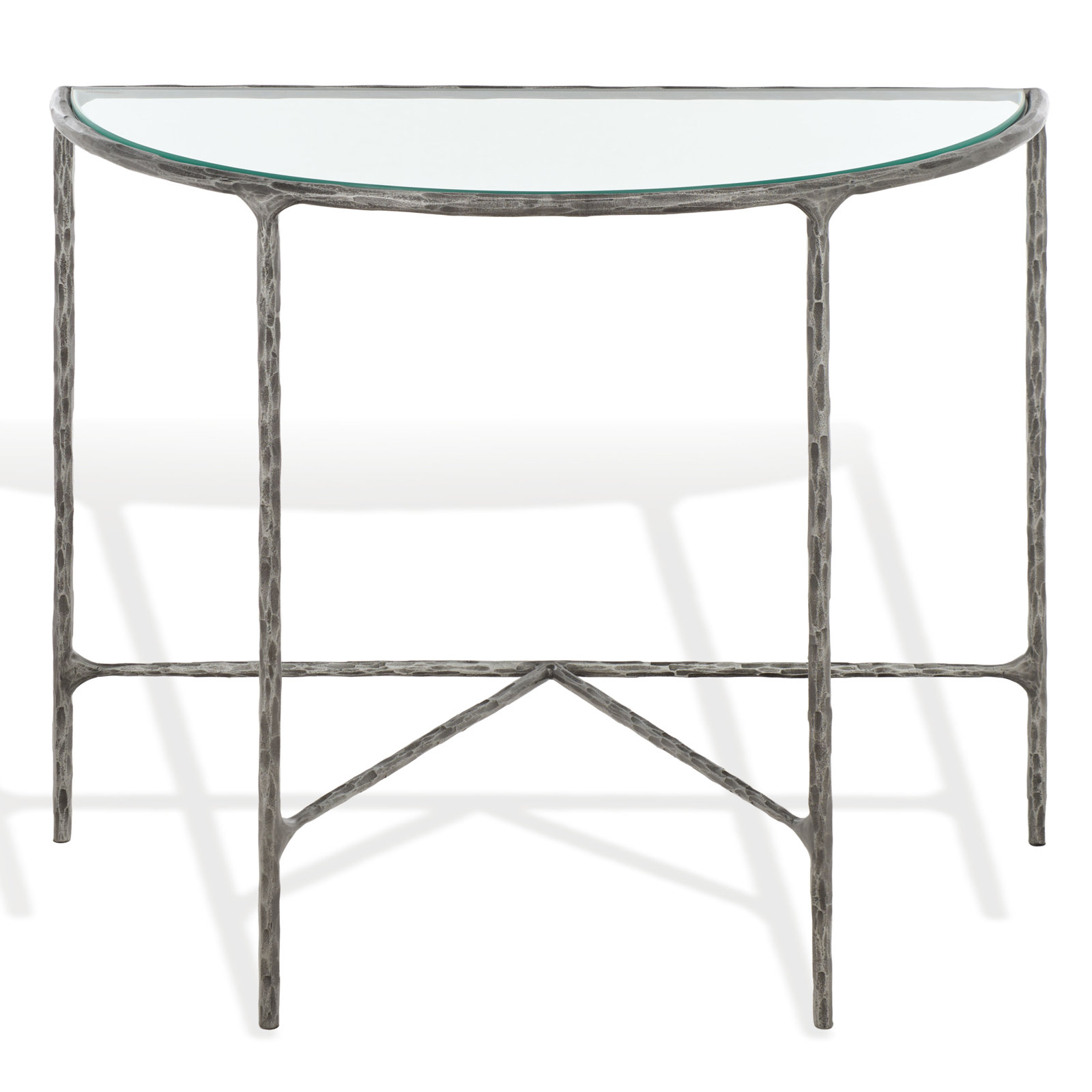 Evelynn 36'' Console Table, Clear, Silver