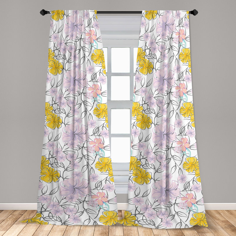 Semi Sheer Curtain Pair, 63" W x 56" L