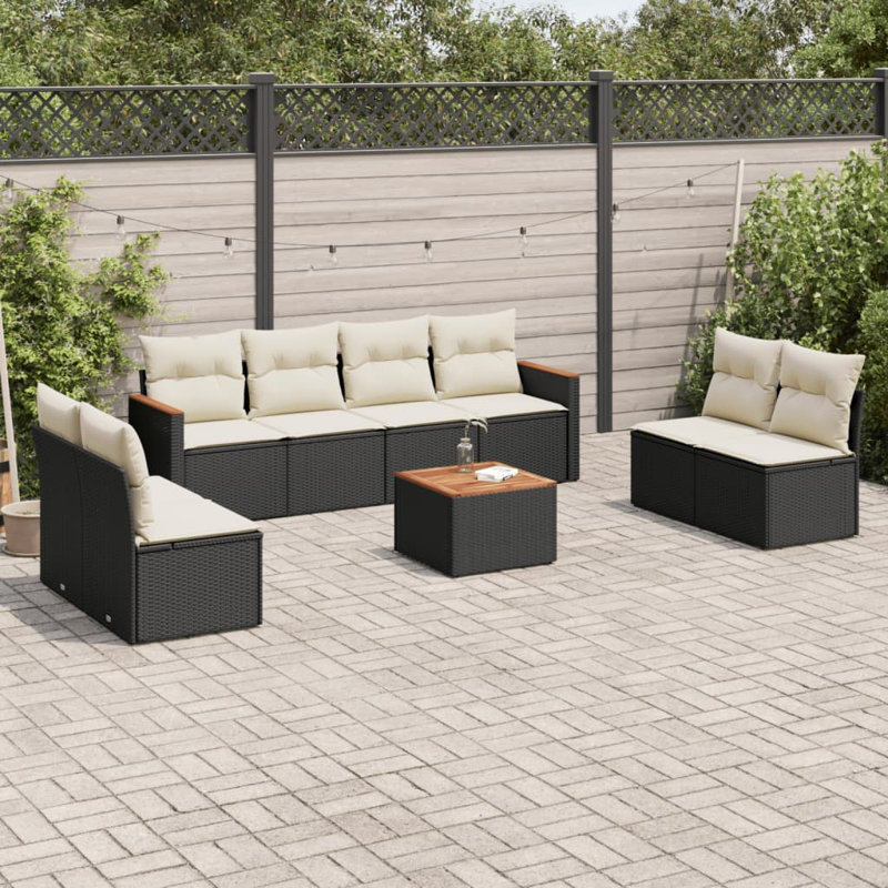 Vidaxl Garden Sofa Set PE Rattan Large Modular Garden Sofa Set