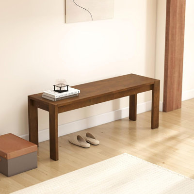 47.25'' Solid Wood Farmhouse Dining Bench Rustic Narrow Bench For Hallway, Kitchen & Bedroom