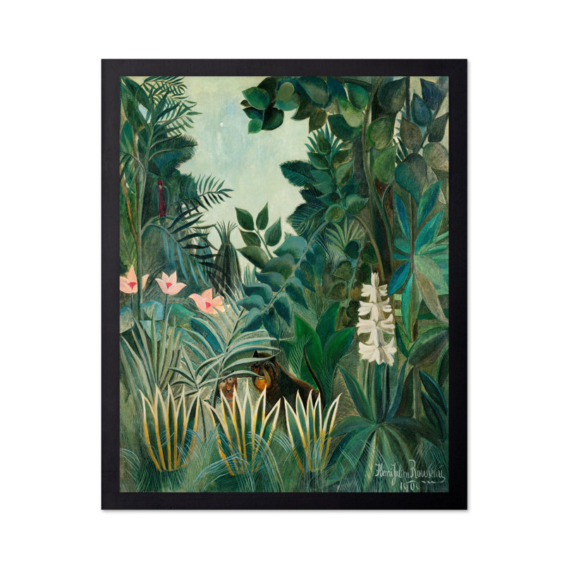 Henri Rousseau - Jungle équatoriale No2, Black Framed, Poster, 24"H x 32"W