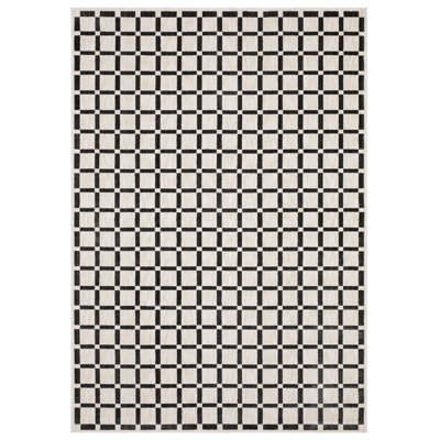 Harlow Geometric Tile Beige/ Black Area Rug