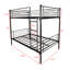 Lit superposé simple au-dessus de simple, structure en métal avec échelle pour une solution de couchage durable et peu encombrante