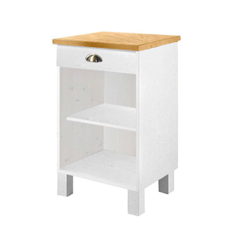 Edgarton Matte Base Unit, White/Honey