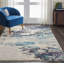 Teal/Blue Rug, Abstract Graphics Rug, Stain Resistant Rug, Modern Rug For Bedroom, & Dining Room-606663294