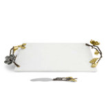 Vintage Bloom Cheese Board w/ Knife