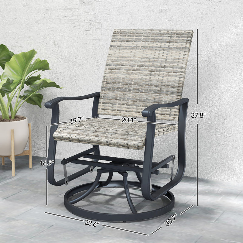 Fauteuil oscillant d'extérieur (y compris la chaise de patio), Jaune