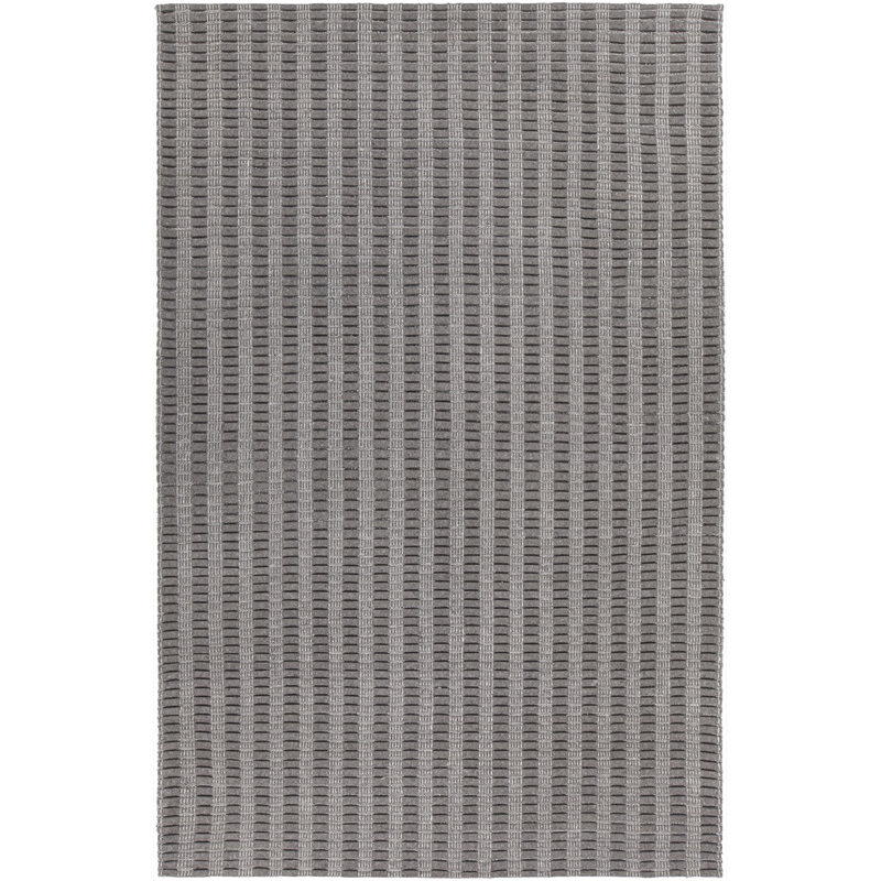 Tapis de zone grise tissé à la main Allerdale, Rectangle 5 pi x 7 pi 6 po