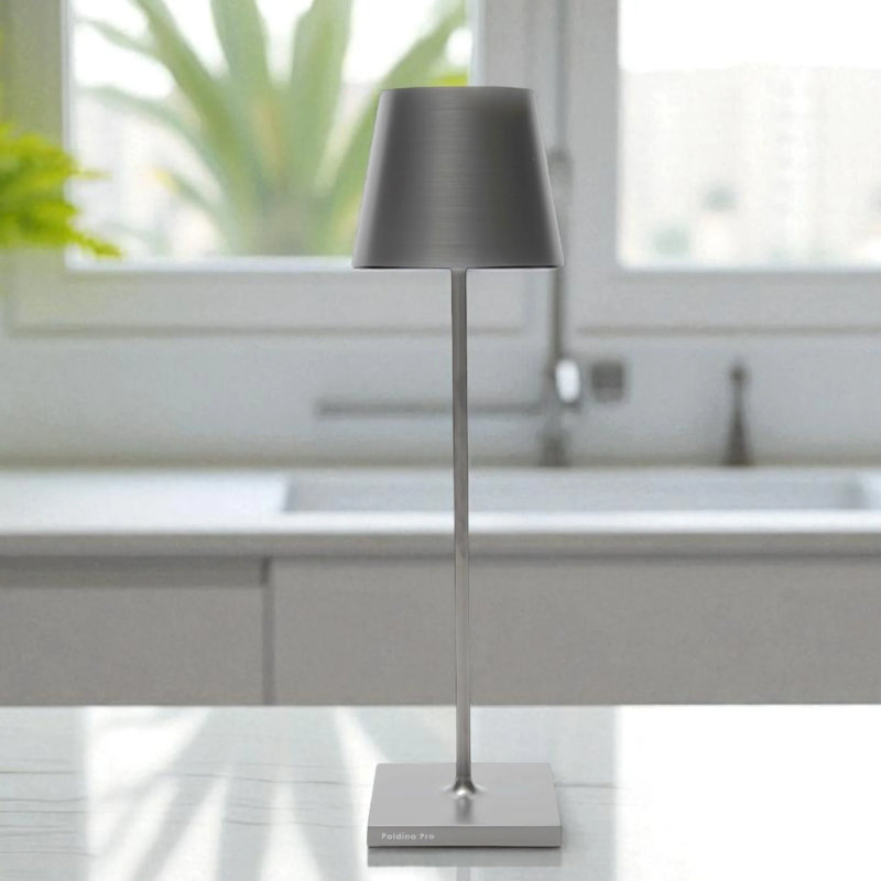 Poldina Pro Table Lamp, Antique Nickel