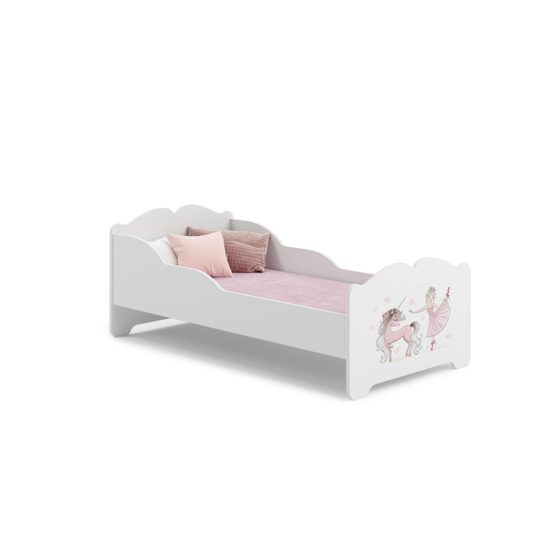 Child's bed ANNA Girl with unicorn, Cot Bed/Toddler (70 x 140cm)