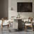 39.4 Inch Round Dining Table for 2-4 People, Gray Dining Room Table with Sturdy Pedestal Base, Industrial Circle Kitchen Table for Dining Room, Kitchen-2140061879