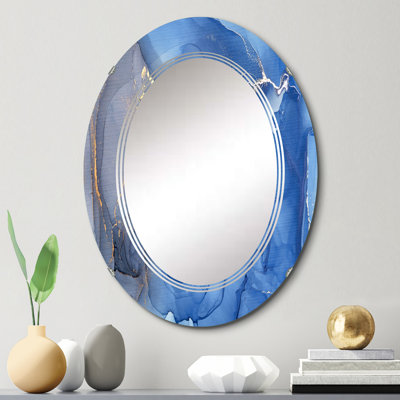 Miroir de salle de bain ovale mural