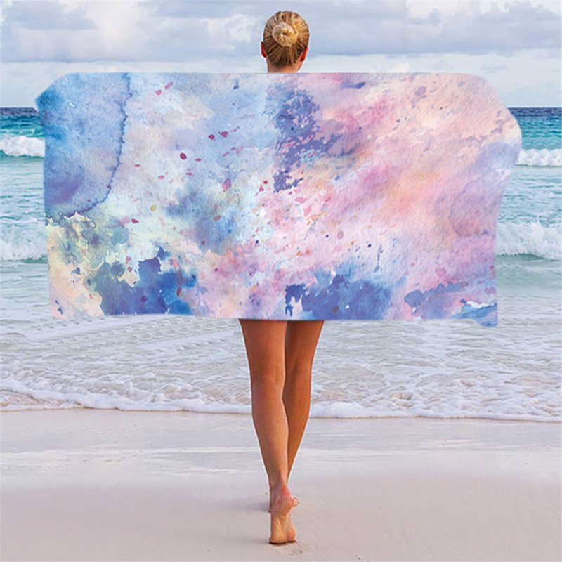 Serviettes de plage Serviettes de bain Grandes serviettes rectangulaires en fibre Flowing Series 75x150cm, de profondeur