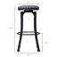 Ensemble de 2 tabourets de bar, tabourets de bar rétro avec repose-pieds et chiffon en microfibre, tabouret de bar d'une hauteur de 29 pouces avec pieds en acier thermolaqué-1865480800