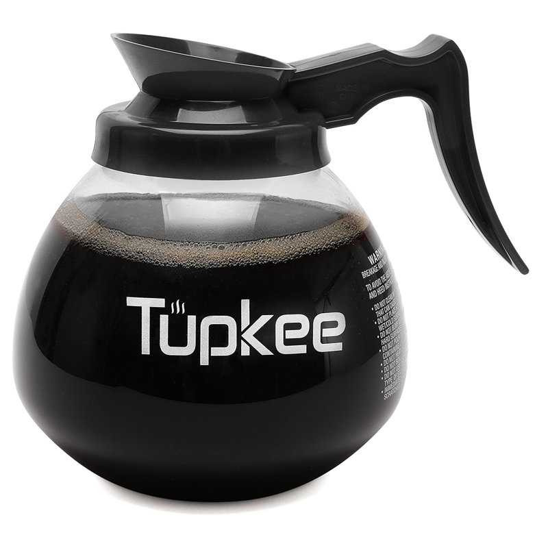 Carafe à café en verre 12 tasses, Noir