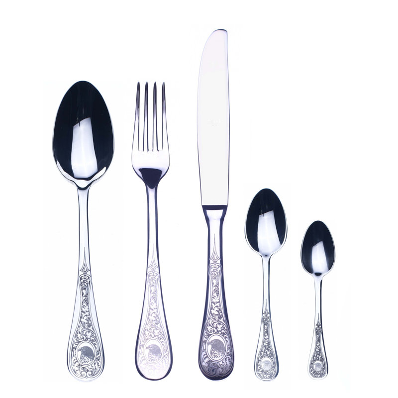 Ensemble de couverts Diana avec cuillères à moka - 30 pièces - Acier inoxydable, Argent argent