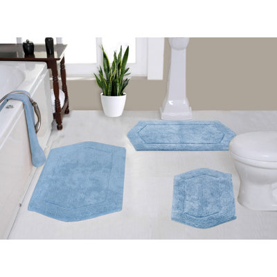 Tapis pour salle de bain 100% coton Morissette, antidérapant, séchage rapide, lavable à la machine