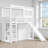 Twin Size Loft Bed With Wardrobe, Shelves, Slide And LED Lights