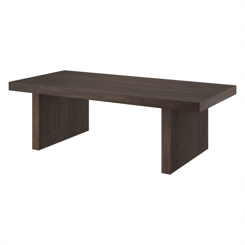 Soren 48" Wide Rectangular Coffee Table, Alder Brown