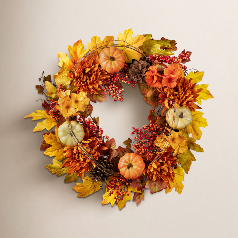Couronne en plastique 24 po Dahlia
