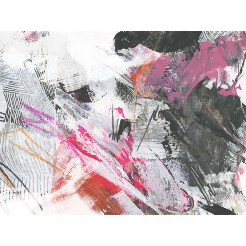 Temisha Lipstick & Charcoal II by June Erica Vess - Wrapped Canvas Print, 30 cm H x 46 cm W