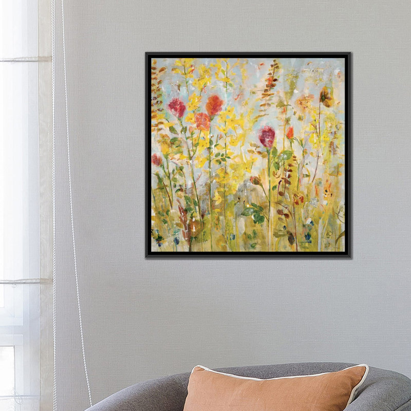 «Spring Medley», reproduction sur toile, H 18 po x l 18 po x P 1,5 po, Toile avec cadre flottant noir, Pas de tapis