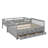 Kids Twin Over Full Bunk Bed with Trundle with Drawers-1914673386