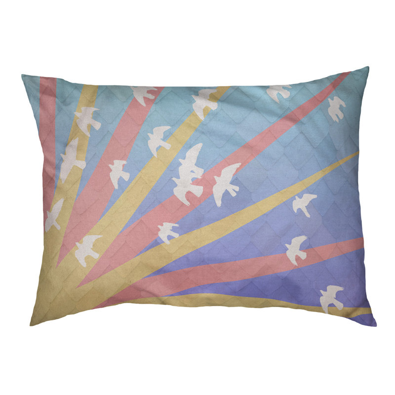 Coussin Burien, Grand (H 14 po x l 42,5 po x P 32,5 po), Bleu