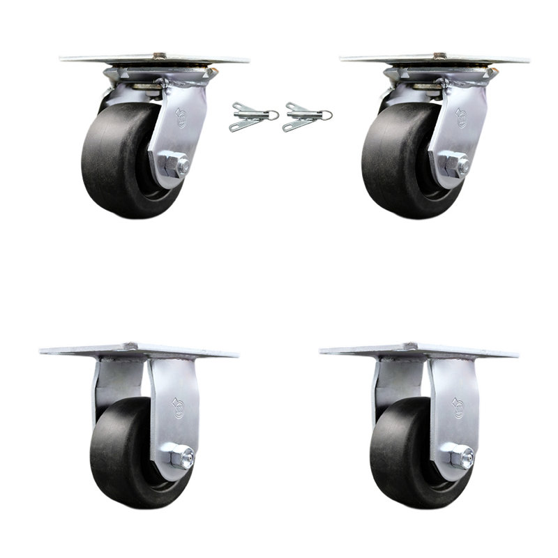 Ensemble de 4 roulettes en polyoléfine