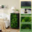 Commode 4 tiroirs pour chambre à coucher Mousse végétale verte